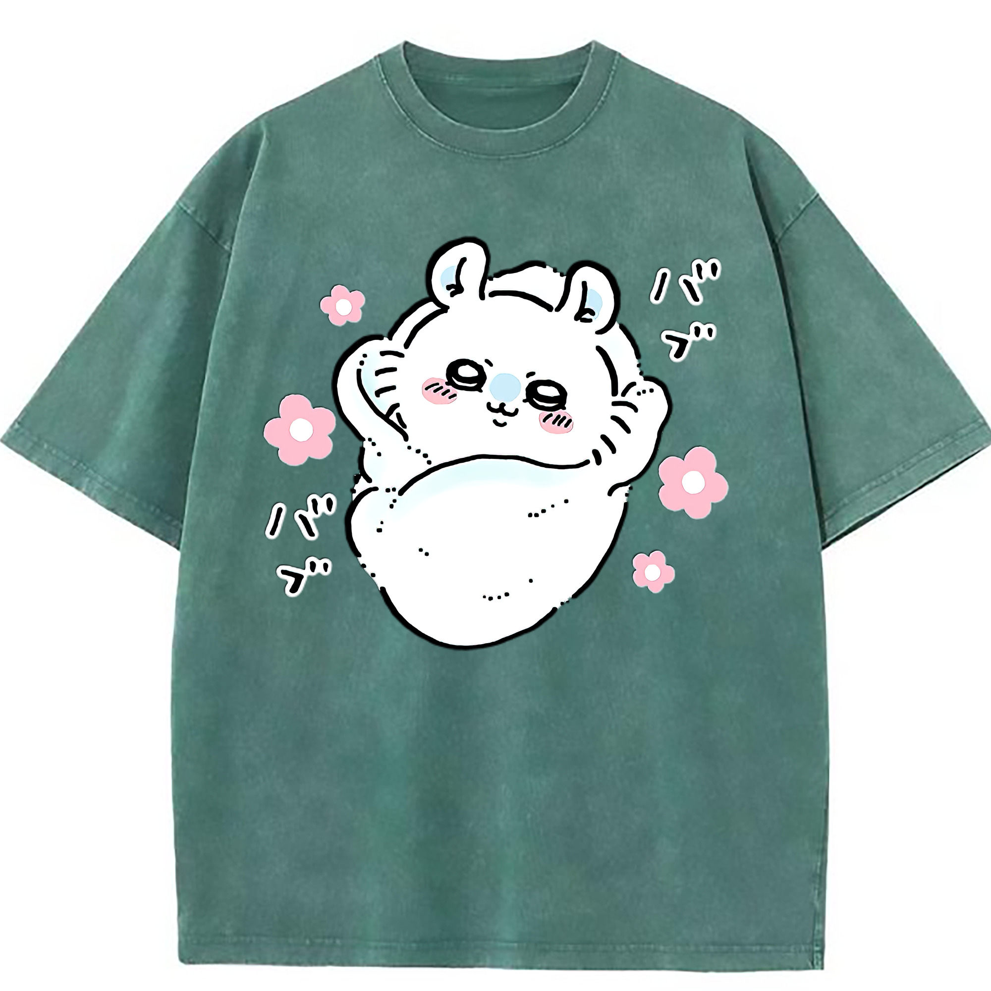 （画像用） ちいかわ モモンガ Chii-kawa Momonga 綿100% ヴィンテージ風 半袖Tシャツ（フロントプリント）